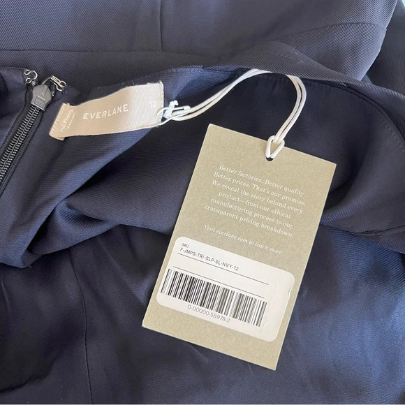 NWT Everlane Japanese GoWeave Slip Jumpsuit Navy - Picture 7 of 9